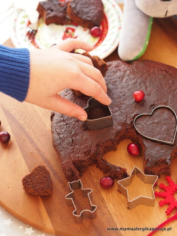 Piernikowe brownie bez mleka bez jajek bez glutenu bez cukru wegańskie