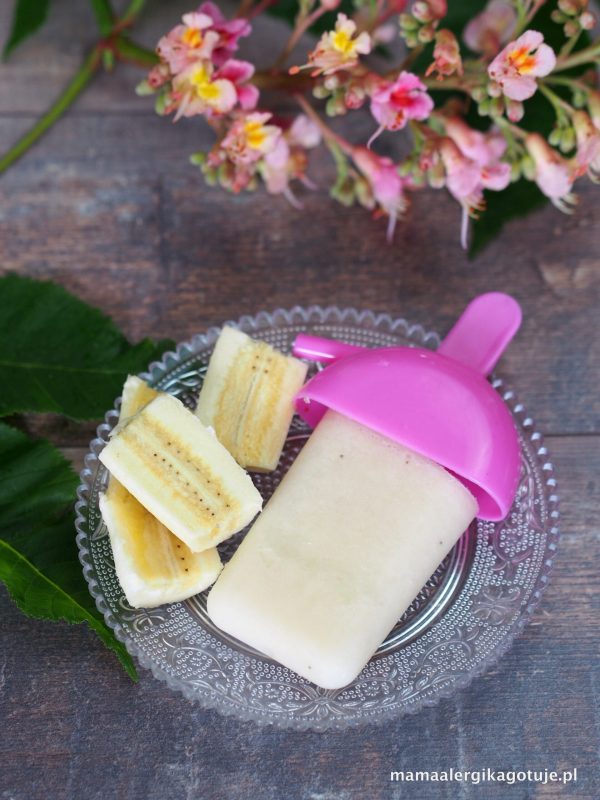 Lody bananowe bez mleka bez jajek bez glutenu Mama Alergika Gotuje