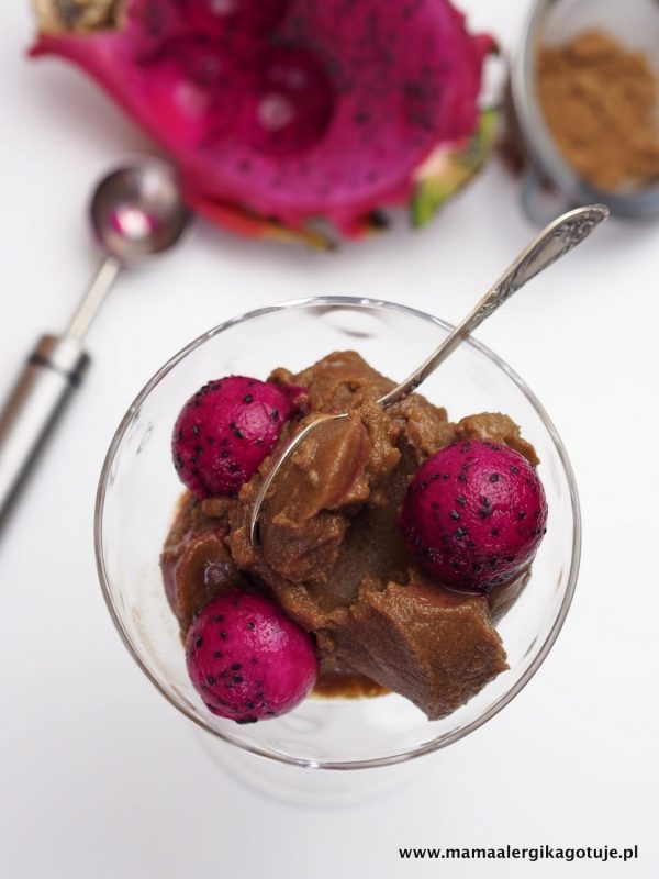 Lody bananowe z karobem wegańskie Mama Alergika Gotuje