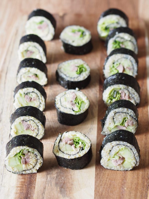 Sushi maki bez ryżu i bez ryby